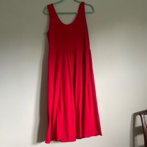 Red who what where sundress large